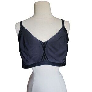 Honeylove Silhouette Bra Womens 1X Black Wireless Full Coverage Velvet Accent